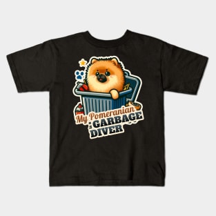 Pomeranian Dumpster diver Kids T-Shirt